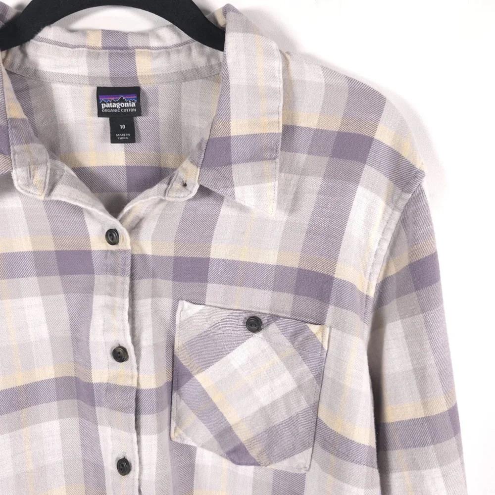 Patagonia Women’s ORGANIC COTTON LS Shirt Windowpane ST.53875FA19‎ Size 10 - Picture 5 of 10